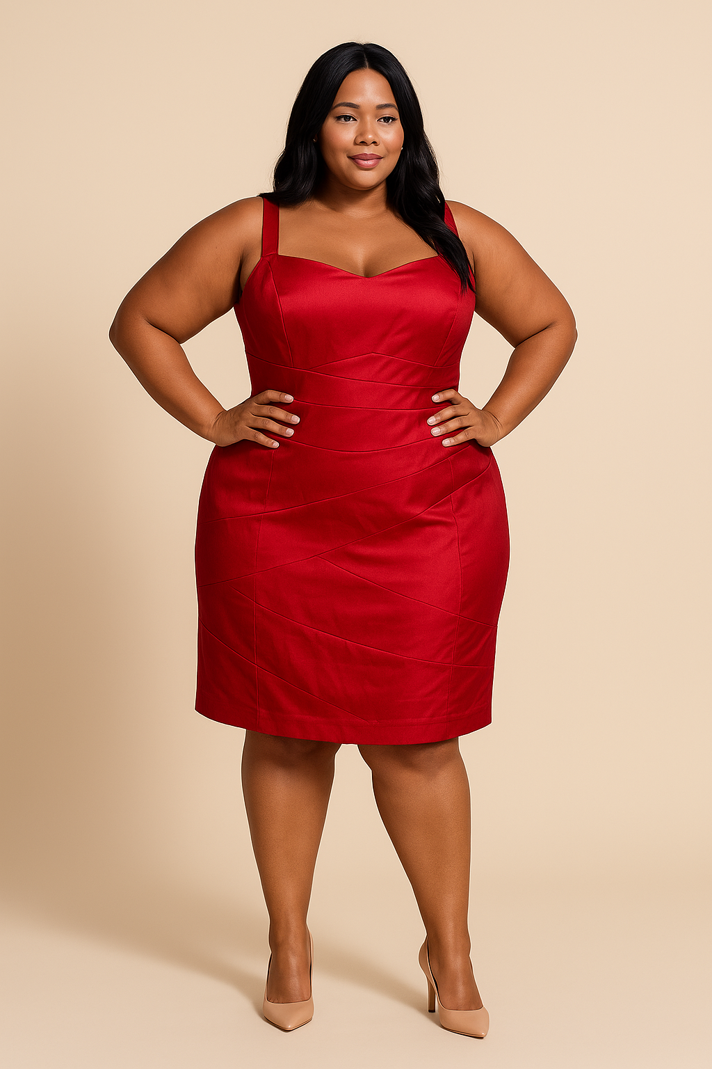 Red Sweetheart Bodycon Dress
