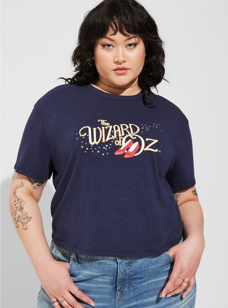 Warner Bros Wizard Of Oz Relaxed Fit Crew Neck Crop Top