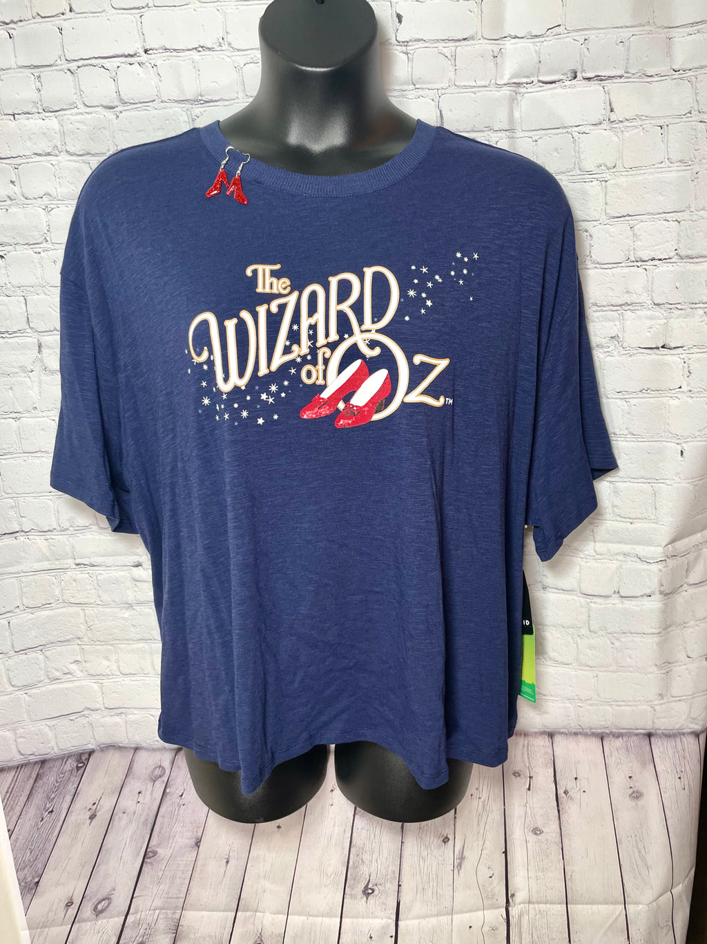 Warner Bros Wizard Of Oz Relaxed Fit Crew Neck Crop Top