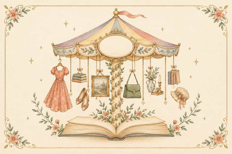 Soft storybook carousel artwork for Second Story Carousel